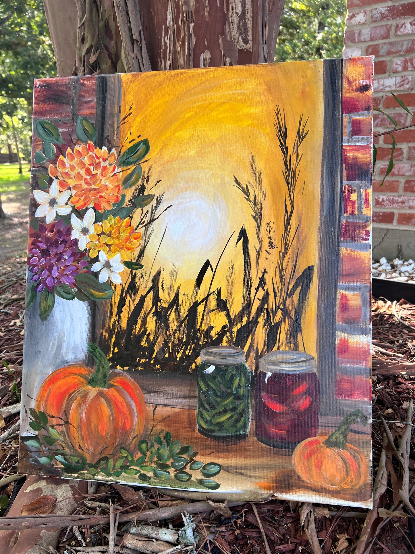 Autumn Window Original Painting