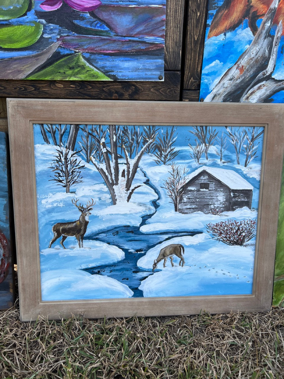 Item #47 Winter Landscape Deer