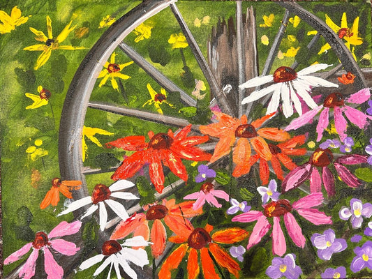 Item # 76 Wild Flowers Wagon Wheel